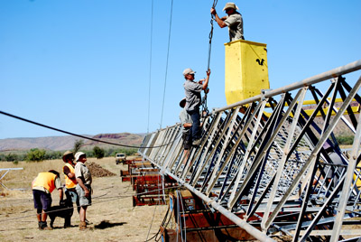 Australia dedication erecting tower lr