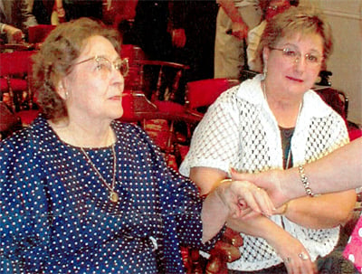 Betty Larson at funeral lr