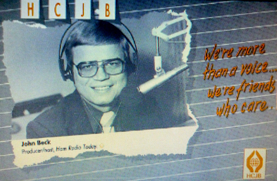 John Beck, featured on a QSL (listener confirmation) card from Radio Station HCJB when he was the producer/host of the popular program, "Ham Radio Today."