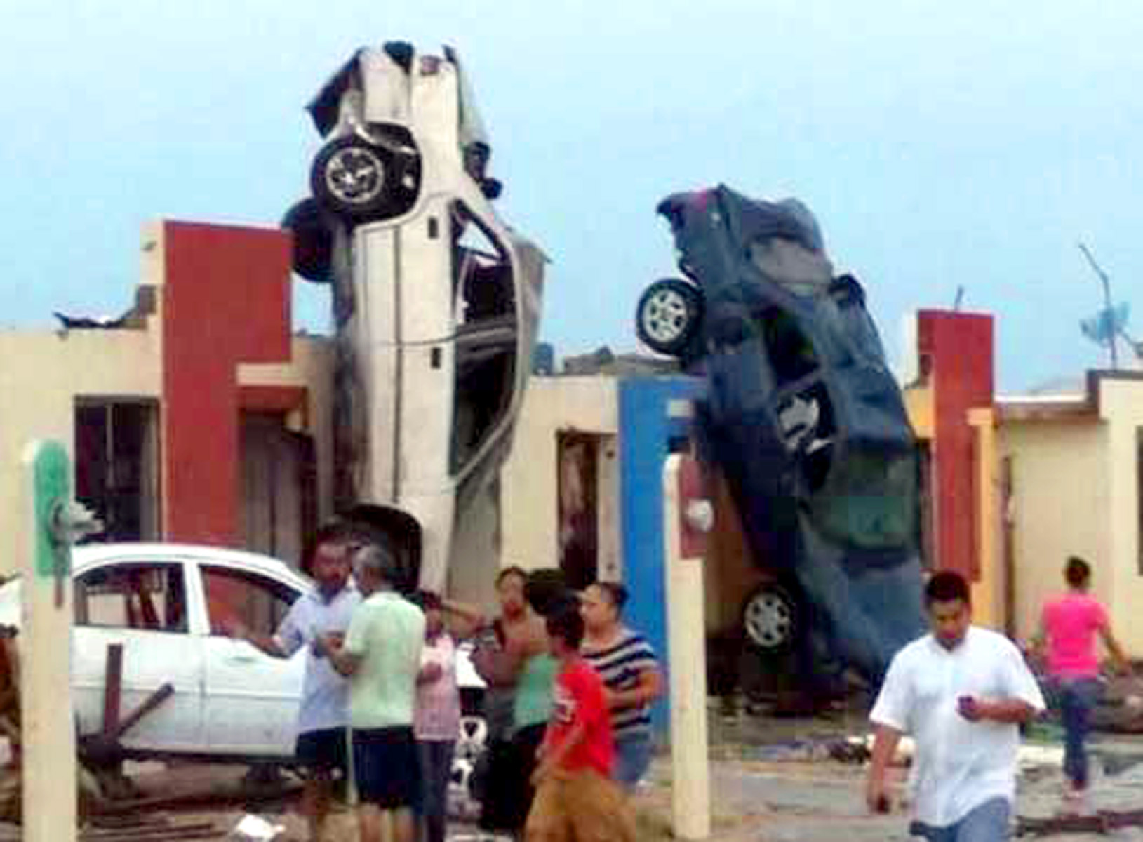 The tornado that swept through the border city of Ciudad Acuña tossed vehicles around like matchsticks.