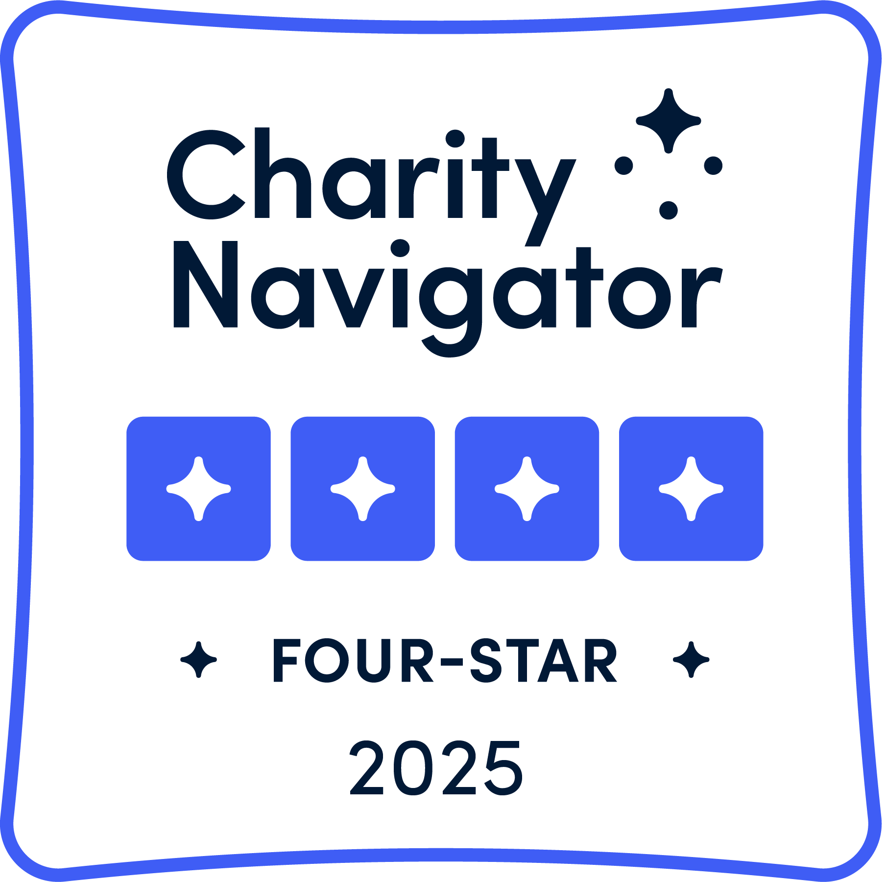 2025 Charity Navigator Four-Star Charity Badge graphic