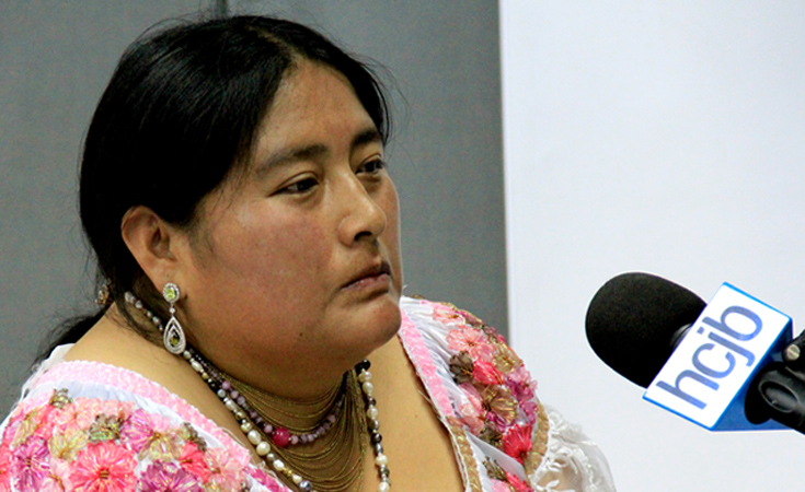 A Quichua broadcaster airs a program on HCJB-AM.