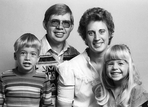 Harold and Starr with children Chad and Carol around 1985.
