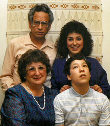 Hernan and Thelma Meneses with their children, Alicia and Mario, in a photo taken around 1993.