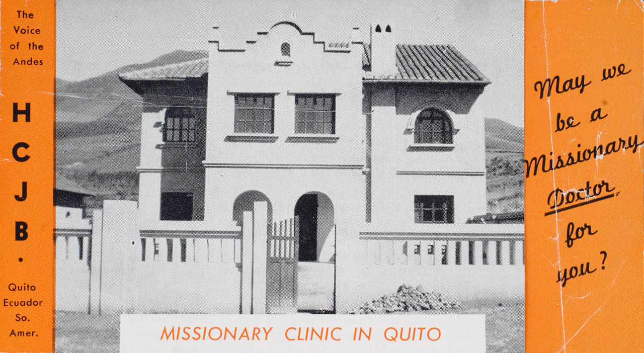 The first floor of Dr. Paul and Barbara Roberts home served as the clinic for missionaries and HCJB's Ecuadorian staff. 