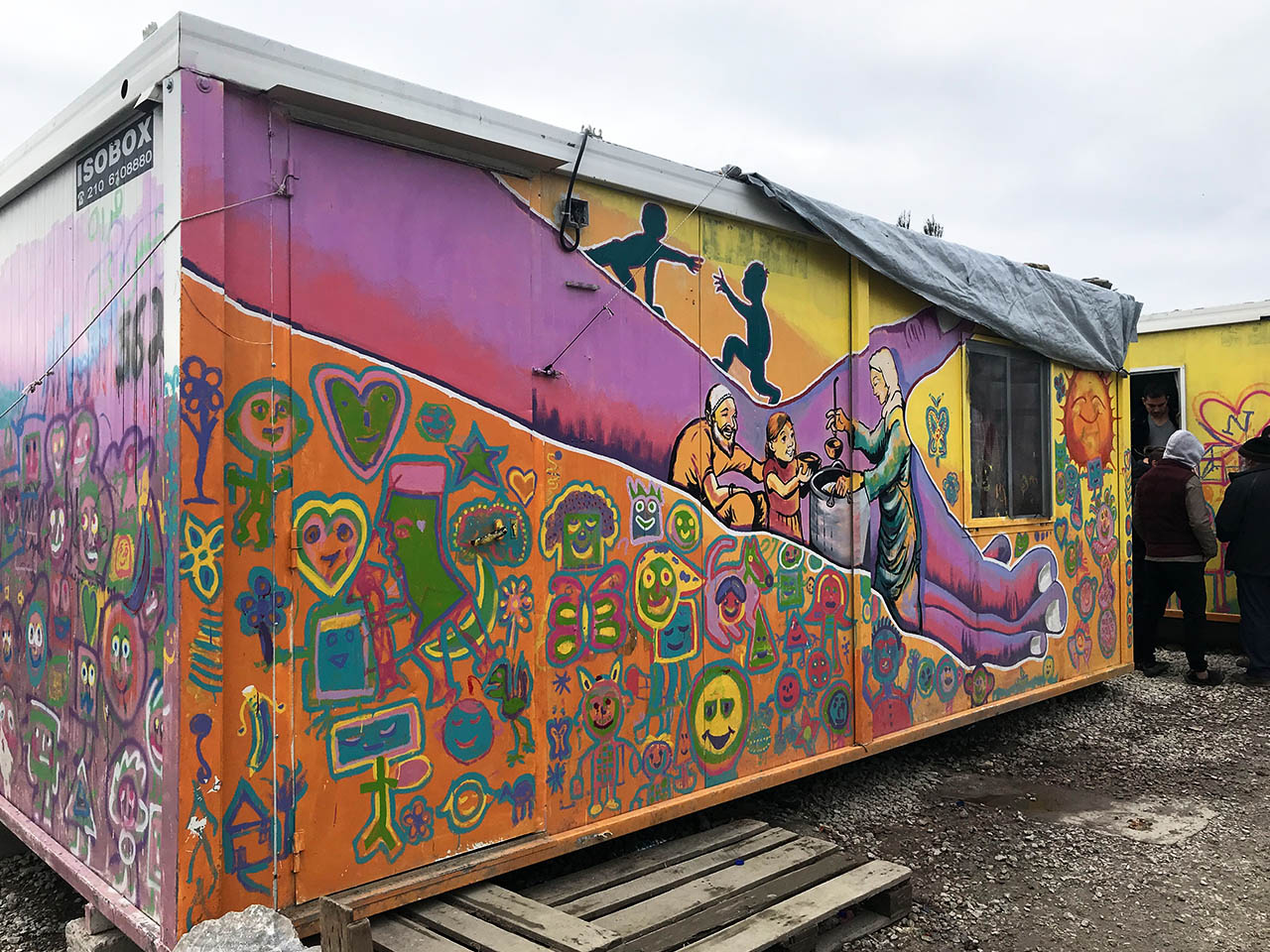 Moria Refugee Camp ISOBOX Mural