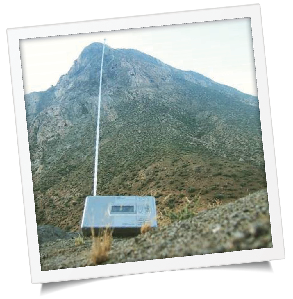 radio in a remote mountainous area