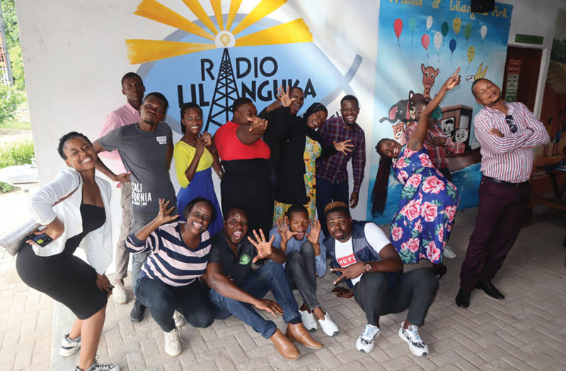 The energetic staff at Radio Light in Malawi