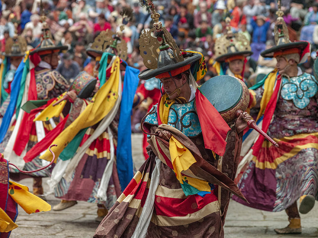 Traditional festival dance in Bhutan