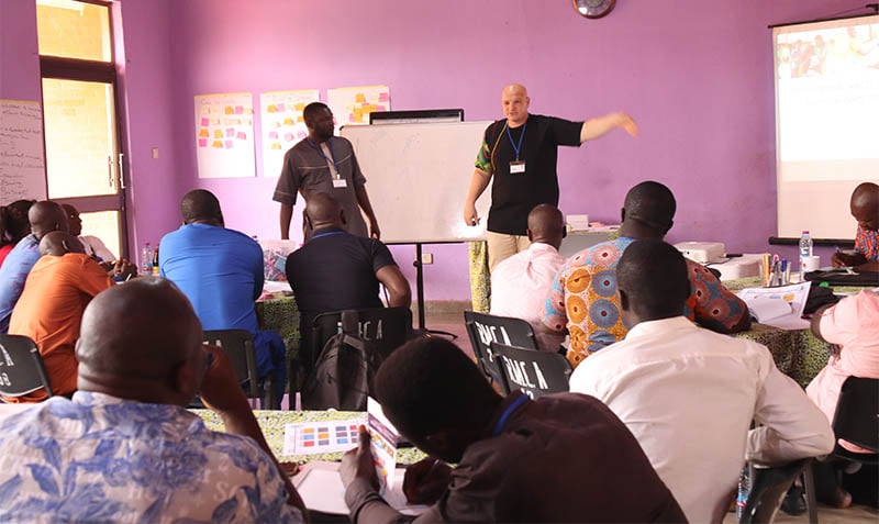 Wim teaches community development and WASH principles.