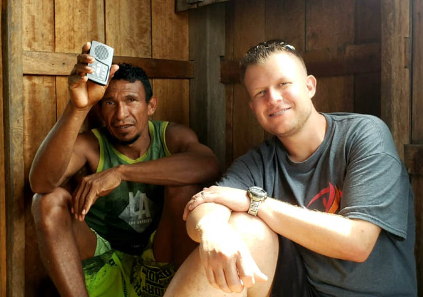 Matt Parker travels along the Amazon each year handing out Players of Hope
