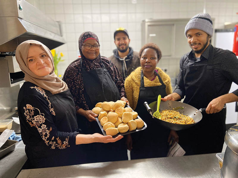 Refugees are gaining catering training at Reach Beyond-UK's Millside Centre