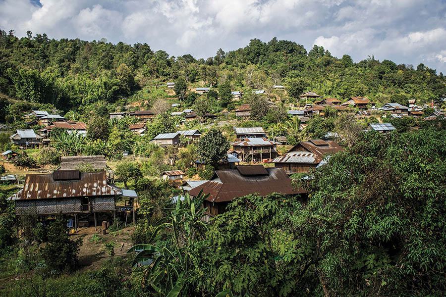 A typical village in western Burma