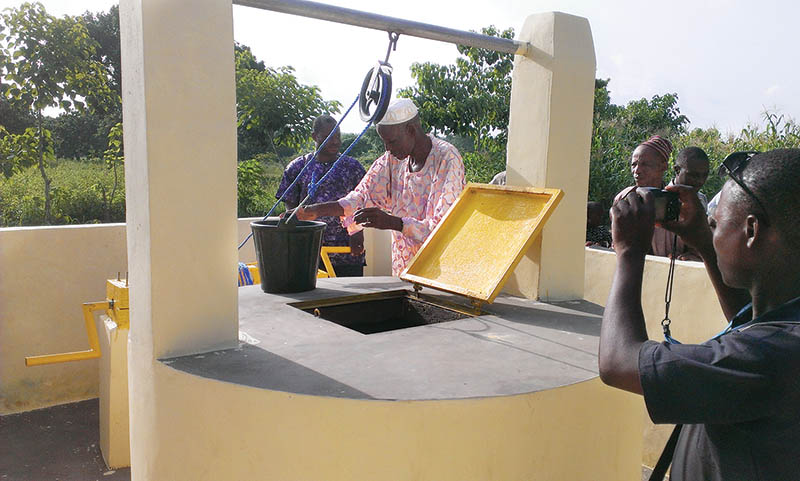 Inauguration of a new well in West Africa