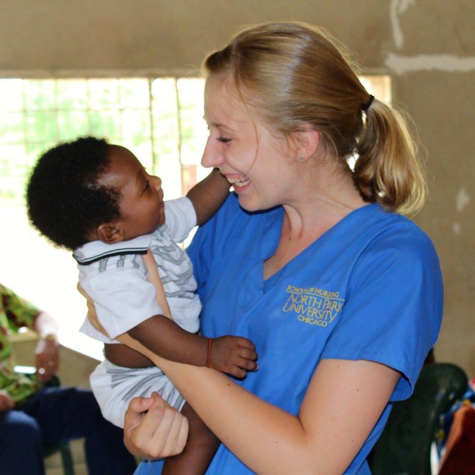 Sarah Larson serving in Ghana