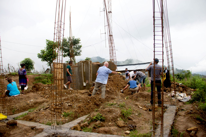 Rebuilding the village of Harmi, Nepal