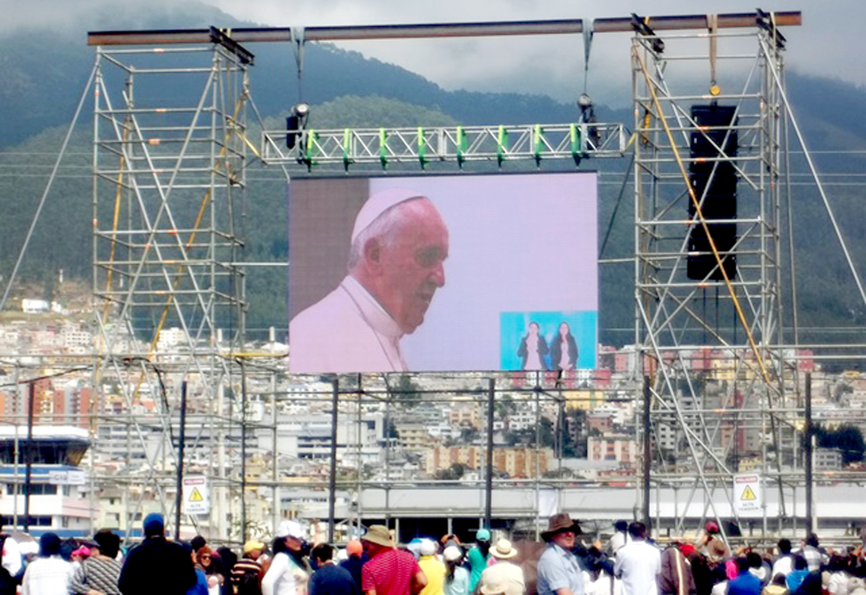 Nearly 1 million people gathered at an outdoor Mass at Parque Bicentenario in Quito, Ecuador, on Tuesday, July 7. Photo credit: Sondra Holden