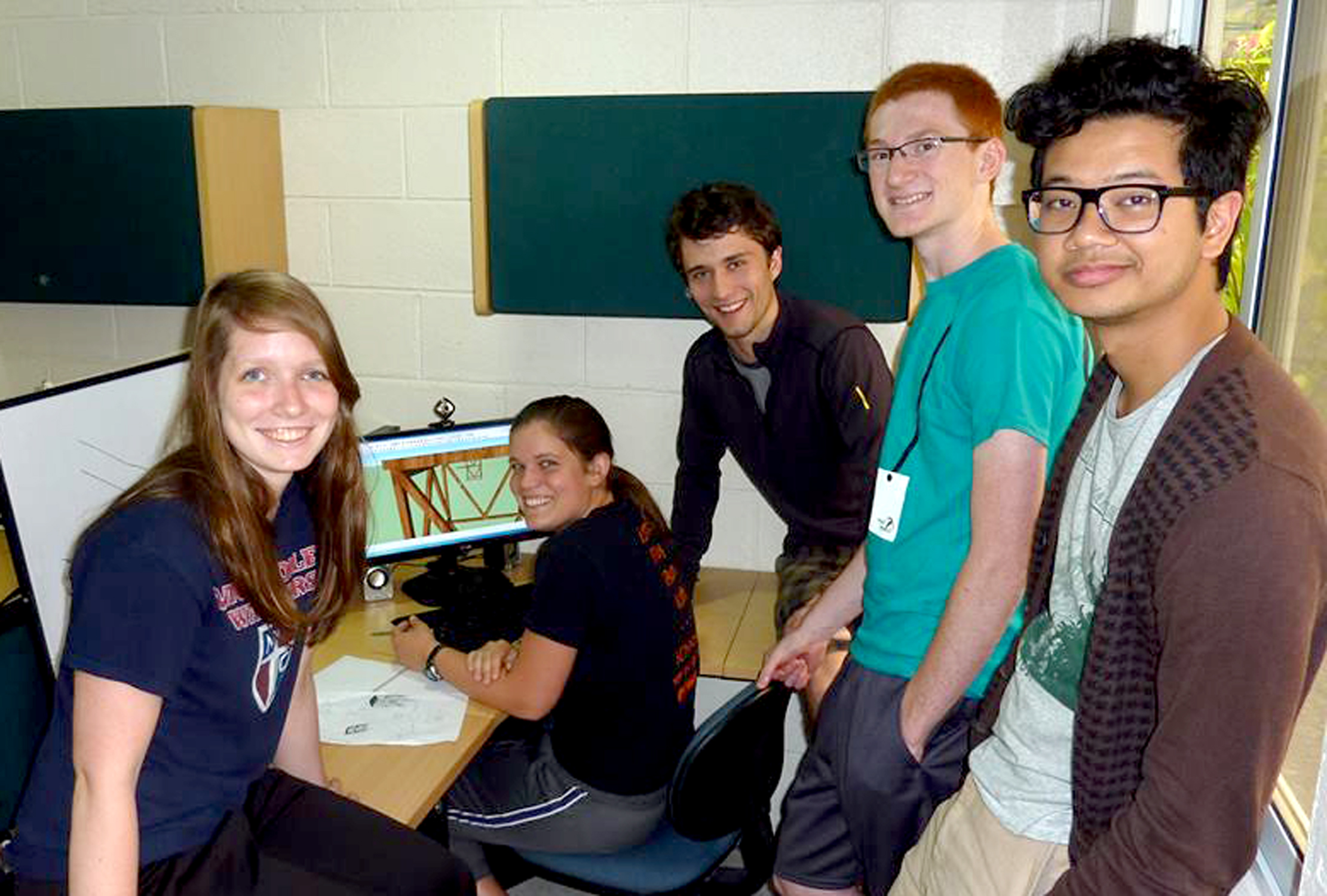 L-R: Summer interns Rachel Kunker, Jacque Zook, John, Tim Wolfe and Jerome Navarro. Not pictured: Connor Johnson