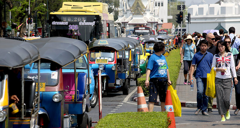 Typical street in Thailand.